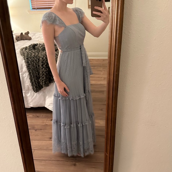 Azazie Bora Bora Dusty Blue Dress - Picture 3 of 4